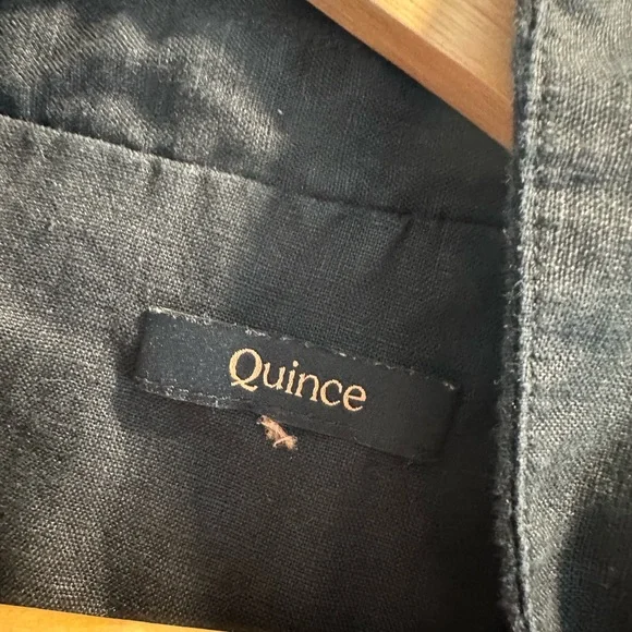 Quince 100% European Linen Button Front Dress in Size L - Picture 4 of 7